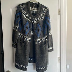 Free People Size Small Wool Blend Cardigan